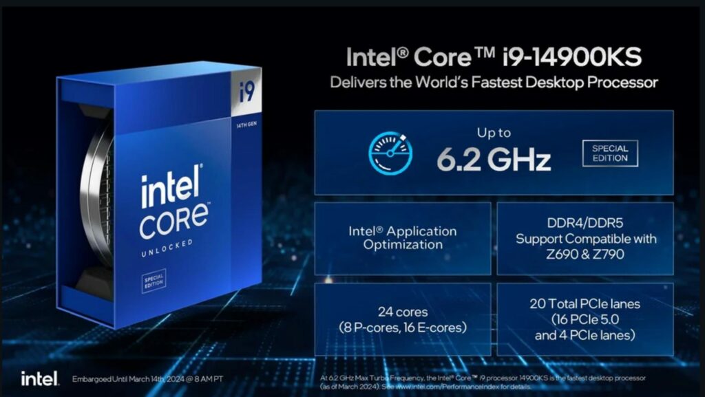 Intel’in Yeni İşlemcisi 6.2GHz Hız Sınırını Aştı!