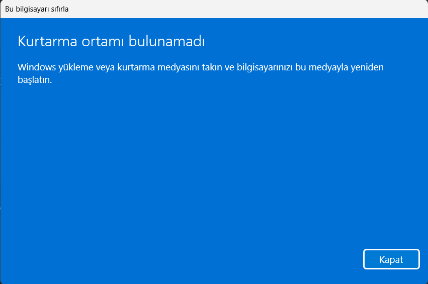 Windows 11 kurtarma ortamı sorununu gideren güncellemeyi yayımladı